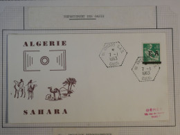 AZ0 ALGERIE E.A  BELLE LETTRE  1963 EL AMENA   SAHARA +DEPARTE. OASIS  +AFF . INTERESSANT+ + - Brieven En Documenten