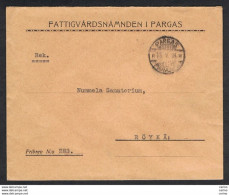 FINLAND: 1934  FREE POSTMARK ON COVERT FROM PARGAS - FATTIGVARDSNAMNDEN I ... TO ROYKA - Cartas & Documentos