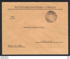 FINLAND: 1934  FREE POSTMARK ON COVERT FROM PARGAS - FATTIGVARDSNAMNDEN I ... TO ROYKA - Covers & Documents