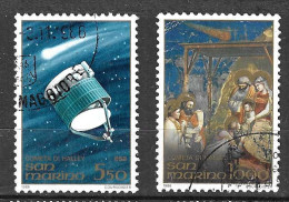 SAN MARINO - 1986 - COMETA DI HALLEY - SERIE 2 VALORI  - USATA (YVERT 1131\1132- MICHEL  1337\1338 - SS 1176\1177) - Used Stamps