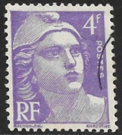 TIMBRE N° 718  -  MARIANNE DE GANDON   -  OBLITERE  -  1945 / 1947 - Usados