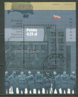 POLAND Oblitéré Bloc 195 Grève De La Haute école Militaire Du Service D'incendie De Varsovie Pompier - Used Stamps