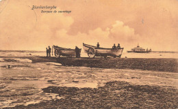 BELGIQUE - Blankenberge - Barques De Sauvetage - Carte Postale Ancienne - Blankenberge