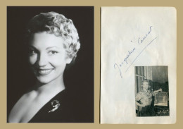 Jacqueline Caurat (1927-2021) - Présentatrice Française - Autographe + Photo - Fernsehen Und Internet