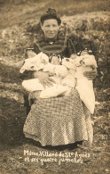 St Agnès * RARE Carte Photo ! * Mme VILLARD Et Ses Quatre Jumelles * Quadriplés * Phénomène - Autres & Non Classés