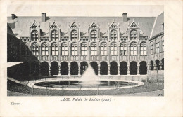 BELGIQUE - Liège - Palais De Justice (cour) - Fontaine - Dos Non Divisé - Carte Postale Ancienne - Liège