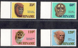 Surinam 1987 Monkeys 4V MNH - Suriname