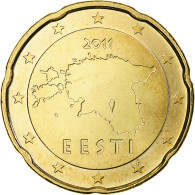 Estonie, 20 Euro Cent, 2011, Vantaa, BU, FDC, Or Nordique, KM:65 - Estonie