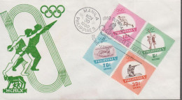 1960. PHILIPPINE ISLANDS. Fine FDC With Complete Set ROME OLYMPICS Cancelled First Day Of... (Michel 665-668) - JF539434 - Filipinas