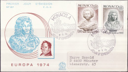 Europa CEPT 1974 Monaco FDC4 Y&T N°957 à 958 - Michel N°1114 à 1115 - 1974