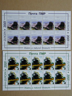 Europa Cept 2001 2 Sheetlets Pmr Pridnestrovie Transnistria Moldova Paintings Landscapes Birds Water, A Natural Treasure - 2001