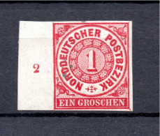 NDP 1868 Freimarke 4 U UNDURCHSTOCHEN Mit Reihenzahl 2 Luxus Ungebraucht - Ungebraucht