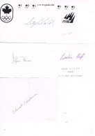 JEUX OLYMPIQUES - AUTOGRAPHES DE MEDAILLES OLYMPIQUES - CONCURRENTS DU CANADA - - Handtekening