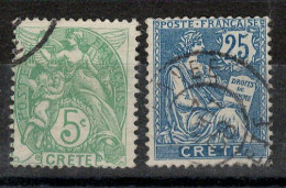 Crete - YV 5 & 9 Obliterés , Cote 6,50 Euros - Used Stamps