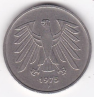 5 Deutsche Mark 1975 F STUTGART  . Cupronickel ,KM# 140.1 - 5 Marchi