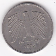 5 Deutsche Mark 1975 G KARLSRUHE . Cupronickel ,KM# 140.1 - 5 Marcos