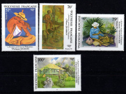1995 Polinesia Francese, Quadri Pittori Polinesiani, Serie Completa Nuova (**) - Neufs