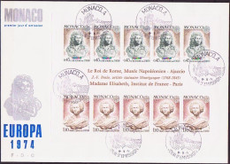 Europa CEPT 1974 Monaco FDC1 Y&T N°BF9 - Michel N°B7 *** - 1974