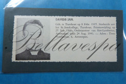 DAVIDS JAN Turnhout 1915- Onderpastoor St. Lambertus Antwerpen Twee Netenstraat 1941 - Unclassified
