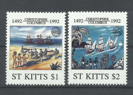 ST  KITTS    YVERT   760/61   MNH  ** - Christophe Colomb