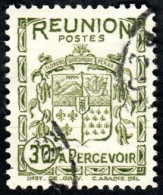 Réunion Obl. N° Taxe 20 - Armoiries De L'Ile Le 30c Olive - Timbres-taxe