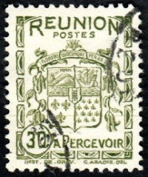 Réunion Obl. N° Taxe 20 - Armoiries De L'Ile Le 30c Olive - Postage Due