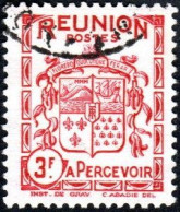 Réunion Obl. N° Taxe 25 - Armoiries De L'Ile Le 3f Carmin - Postage Due
