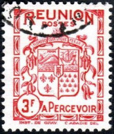 Réunion Obl. N° Taxe 25 - Armoiries De L'Ile Le 3f Carmin - Timbres-taxe