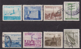 Modernisation De L'économie - TURQUIE - N° 1431-1432-1433-1436-1436A-1436C-1437-1437A - 1960 - Used Stamps