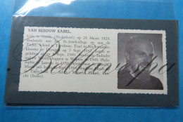 VAN BESOUW Karel Goirle Nl 1929 Drongen  Jezuiet Wépion Leuven Ranchi Missie India - Unclassified