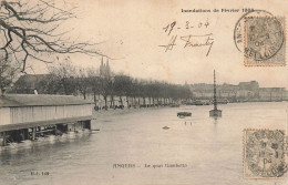 Angers * Les Inondations De Février 1904 * Le Quai Gambetta * Bateau Lavoir * Catastrophe Crue - Angers