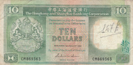 BANCONOTA HONK KONG 10 VF (VS481 - Hongkong