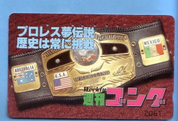 Japan Japon Telefonkarte Télécarte Phonecard Telefoonkaart -  Sport Wrestling Ringen - Sport