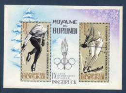 Burundi, **, Yv BF 3, Mi BL 3A, Sports Sur Glace, - Nuevos