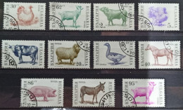 Bulgarie 1991/2 - Animaux De La Ferme - Série Complète ° - 3358/62 - 3391/5 - 3448 (soit 8ct Le Timbre) - Verzamelingen & Reeksen