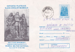 GELU GLAD MONUMENT , MILITAR MUSEUM  COVER STATIONERY 1996, ROMANIA - Museums