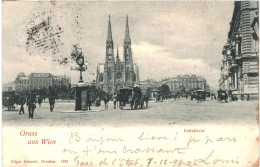 CPA  Carte Postale  Autriche Wien  Gruss Aus Wien Votivkirche 1898 VM75121 - Chiese