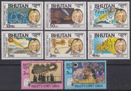 F-EX47000 BHUTAN MNH 1986 SPACE HALLEY COMET COSMOS ASTRONOMY.  - Astronomie