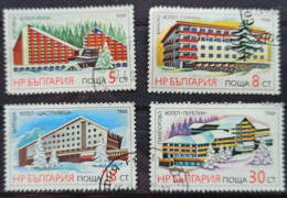 Bulgarie 1988 Oblitéré ,serie Hotel Y&T 3216 à 3219 - Gebraucht