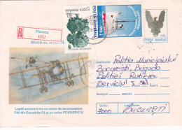 F40 AIRPLAIN AND FOKKER-E AIRPLAIN ,AVIATION MUSEUM  COVER STATIONERY 1996, ROMANIA - Museums