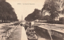 BELGIQUE - Liège - Le Canal De Maestricht - Bateaux - Carte Postale Ancienne - Liege