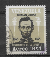 VENEZUELA 1966 ABRAHAM LINCOLN CENTENARY OF DEATH HISTORY SC C930 MI 1667 USED - Venezuela