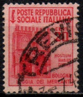 1944 Repubblica Sociale: Monumenti Distrutti - 2ª Emis. 20 Cent. - Usati