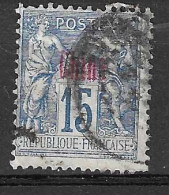 CINA FRANCESE - 1894 -   SAGE OVERPRINTED "CHINE  " - USED (YVERT 6 - MICHEL 3) - Oblitérés