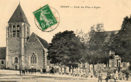 - VENOY (89) - L'Ecole Des Filles Et L'Eglise  (bien Animée)  -22442- - Venoy