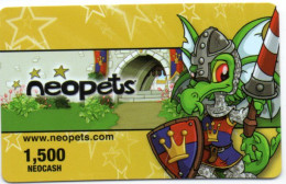 Neopets  Neocash  Carte Magnéique FASTCARD Card (F 468) - Cinema