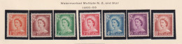 NEW ZEALAND  - 1955-59 Elizabeth II Definitives Wmk Mult NZ And Star Set Hinged Mint - Nuevos