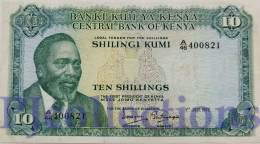 KENYA 10 SHILLINGS 1972 PICK 7c AXF - Kenia