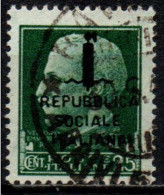 1944 Repubblica Sociale: "imperiale" Soprastampata 25 Cent. Usato - Usados