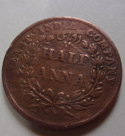 INDE 1835, Half Anna (1/2) East India Company - Indien